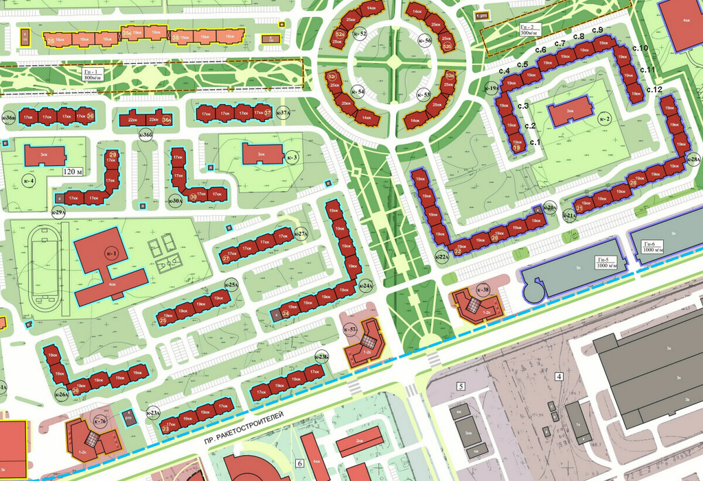 План застройки долгопрудного